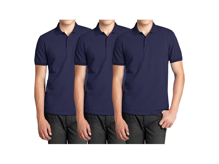 Men's 3-Pack Short Sleeve Pique Polo 