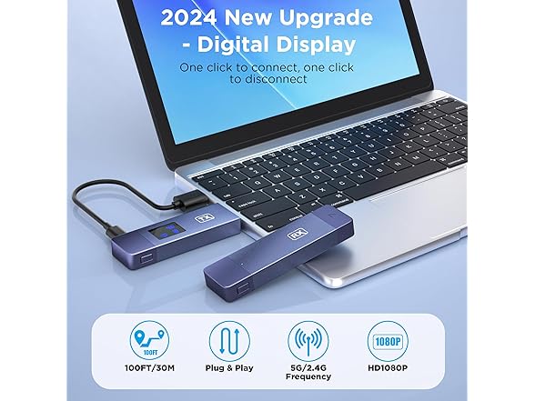 Wireless HDMI Kit w/LED Screen