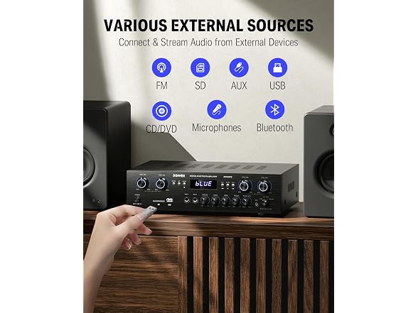 Donner 440W Bluetooth Stereo Amplifier