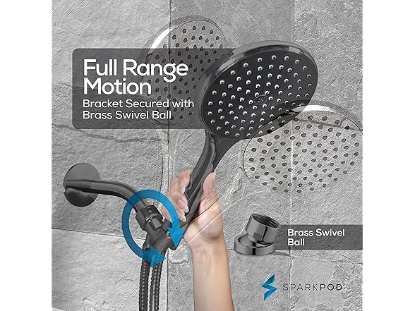 6" Handheld Shower Head w/ 6ft Hose