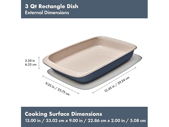 OXO Good Grips 3 Qt Rectangular Stoneware Baking Dish