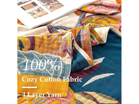 LUTBM 60x80 Boho Cotton Throw Blanket