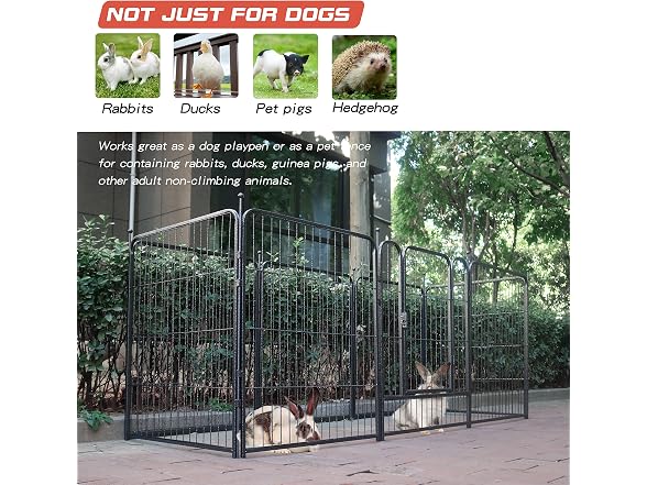 Dog Playpen (8 Panels, 32 Inch) Height in Heavy Duty