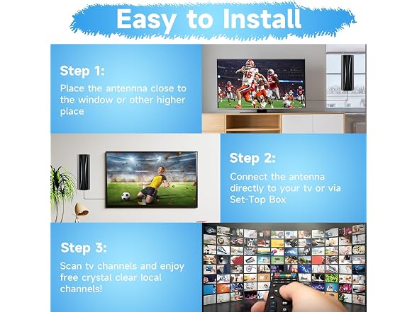 Antenna for Smart TV and Old TVs