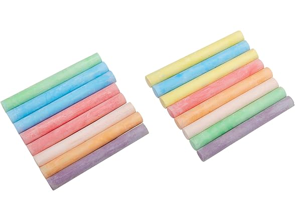 Cra-Z-Art Colored Chalk Sticks Bulk Pack, 16 Count 