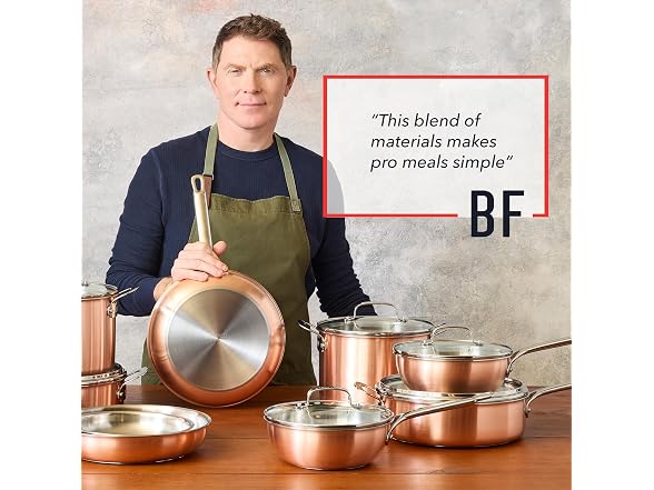GreenPan x Bobby Flay 2QT Copper Clad Chef’s Pan with Lid