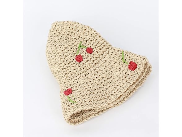 Minache Girls (Medium-Large) Wide Brim Straw Hat