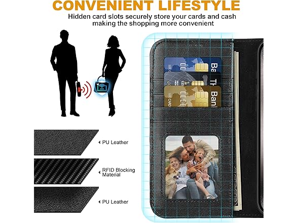Hinpia Wallet Case for iPhone 15 Pro Max