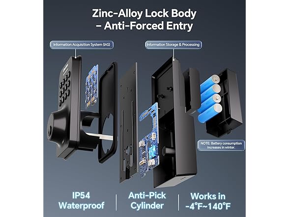 Ulecoce Keyless Entry Door Lock with Handle