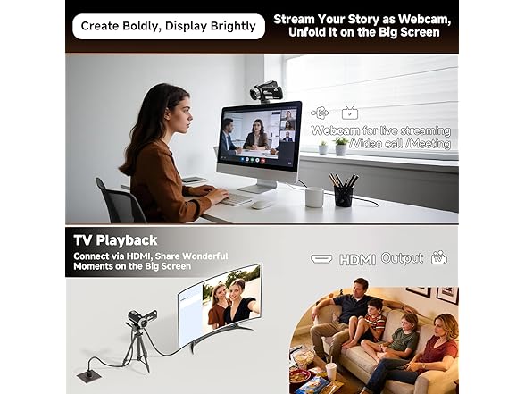 SMARTKLIK Black 4K Camcorder