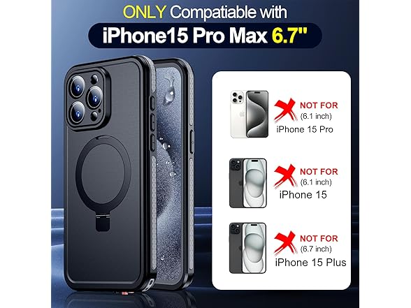 Hualele Magnetic iPhone 15 Pro Max Case