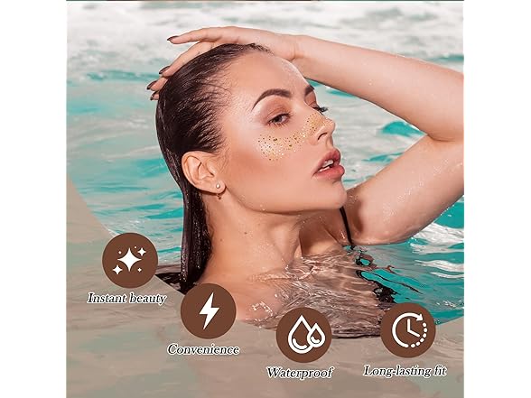 Diesetsr Glitter Freckles Temporary Tattoos