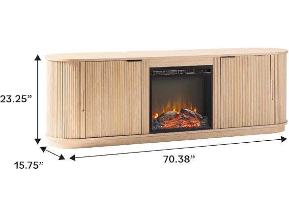 Walker Edison Chloe TV Stand Fireplace