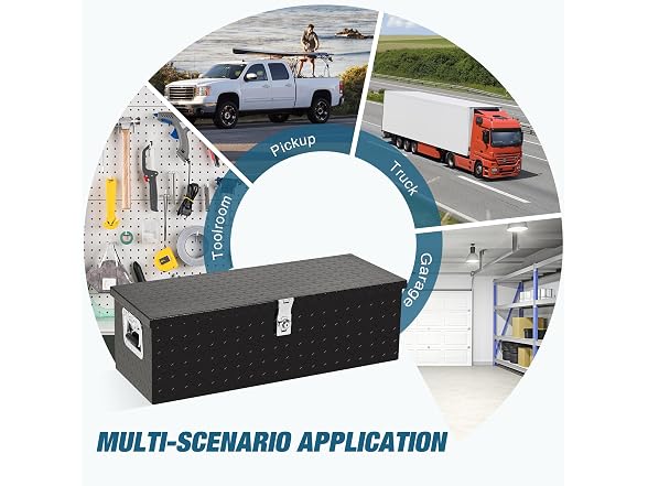 OUTLANE Heavy Duty Aluminum Underbody Truck Tool Box – 30x13x9.6