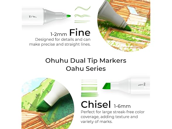 Ohuhu Alcohol Markers 40 Colors