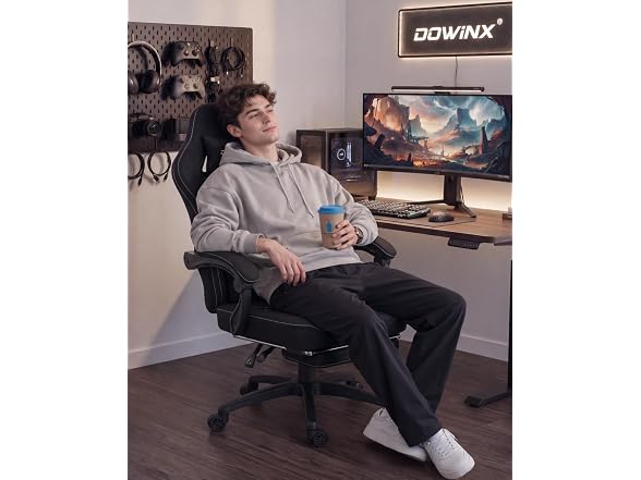 Downix Breathable Fabric Gaming Chair Black