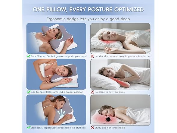 PAYHUIN Cervical Neck Pillow