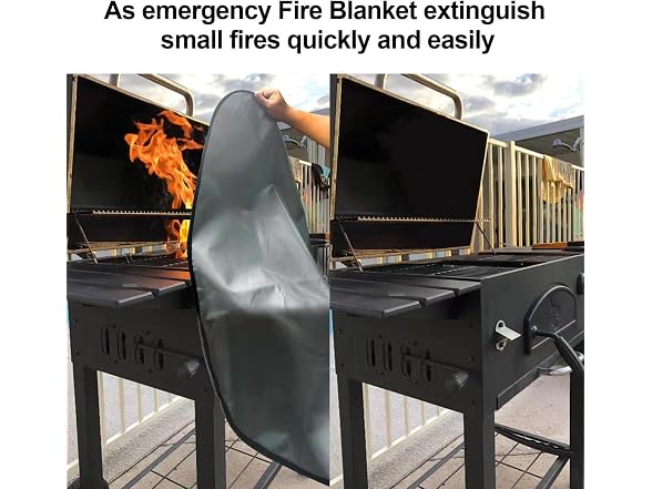 UBeesize 38" Heavy Duty Grill Mat & Fire Blanket
