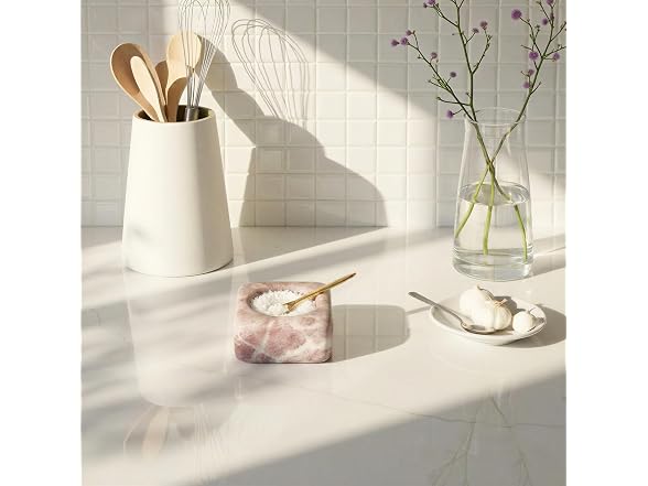 Bloomingville Marble Bowl with Brass Spoon, Pink