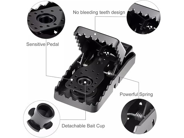 Generic GAR-14 Mouse Trap 6 Pack Reusable Snap Traps