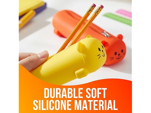 Fun Express 7 3/4" x 2 1/2" Silicone Pencil Cases - 6 Pc