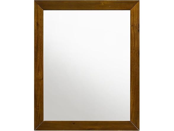Reed Antique Coffee Wood Frame Mirror