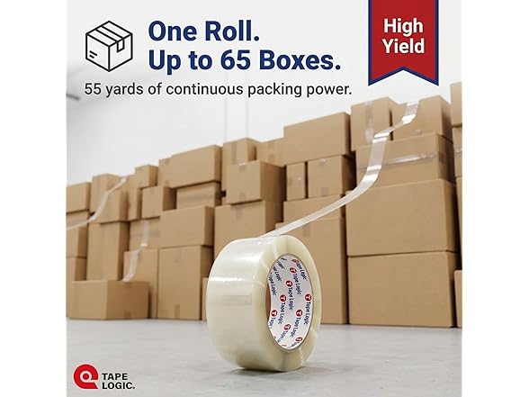 Tape Logic Packing Tape (1-Roll), 2" x 55yd