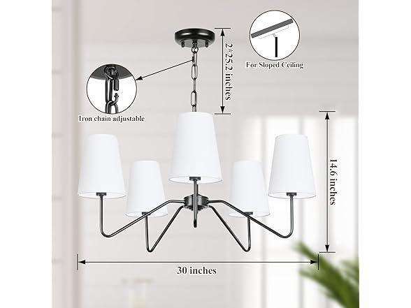 Bosceos 5-Light Modern Chandelier