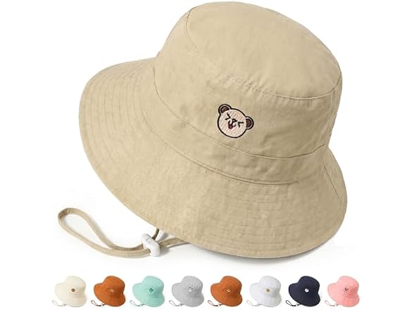 RIVBOS Toddler Sun Hat UPF 50+ Wide Brim