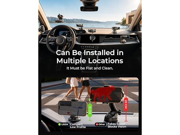 LISEN Ultra Suction Car Phone Mount