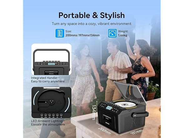 Retekess TR642 Boombox CD/Cassette