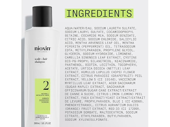 Nioxin System 2 Cleanser Shampoo 10.1oz