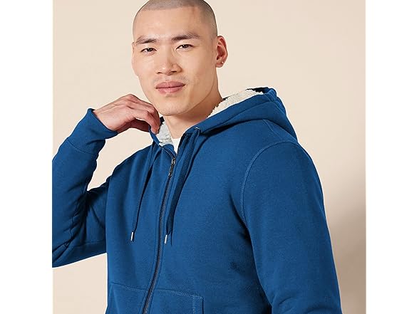 AE Mens Sherpa Lined FullZip Hoodie
