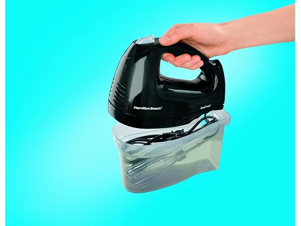 Hamilton Beach Hand Mixer with Snap-on Case, Black - Gallery 5