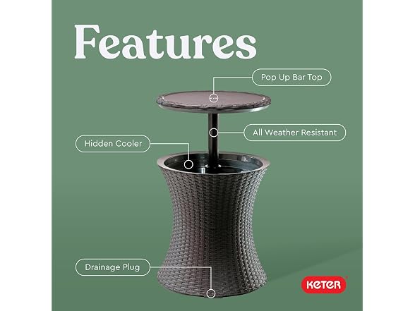 Keter Keter Pacific Cool Bar Outdoor Patio