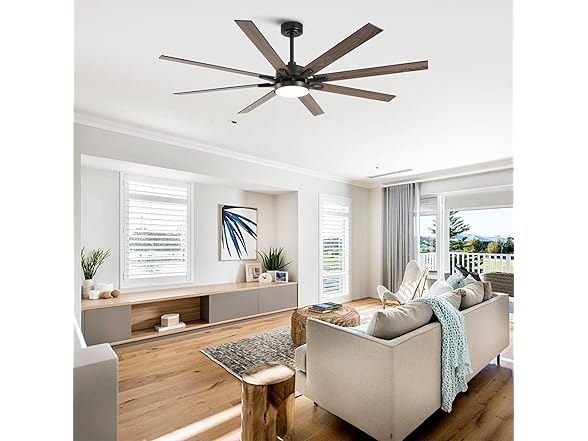 Parrot Uncle F8261BK110V 65" Ceiling Fan w/ Light