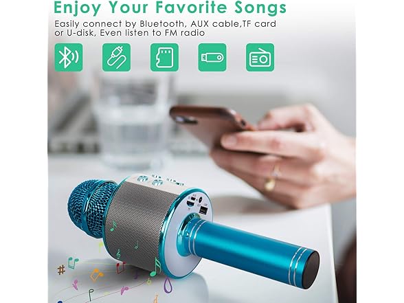 KIDWILL Wireless Bluetooth Karaoke Microphone