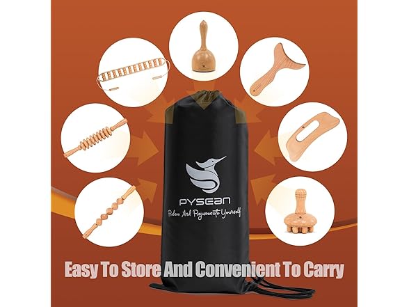 PYSEAN 7-in-1 Wood Therapy Massage Kit