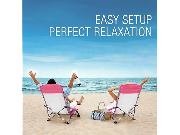 HAUSHOF 2-Pack High Back Beach Chairs