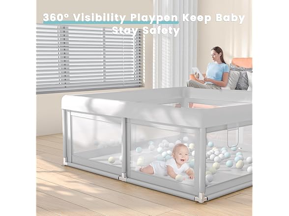 Baby Playpen 50x50 Inch, Play Pens