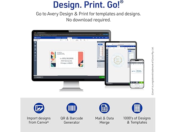 Avery Full-Sheet Printable Shipping Labels