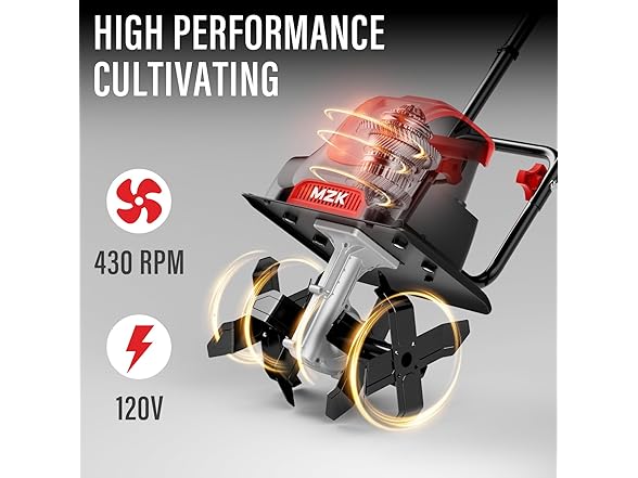 MZK 12-Inch 10.5 Amp Corded Electric Tiller
