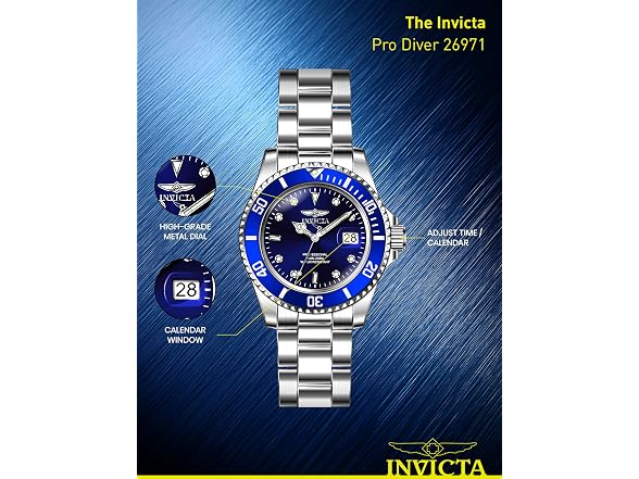 Invicta Pro Diver Quartz 3 Hand Dial Watch