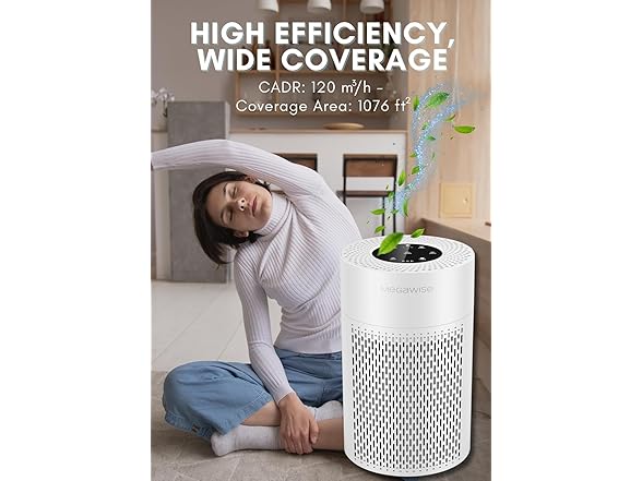 MEGAWISE Smart Air Purifier up to 1076ft