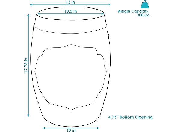 Sunnydaze Marrakesh Ceramic Garden Stool Side Table
