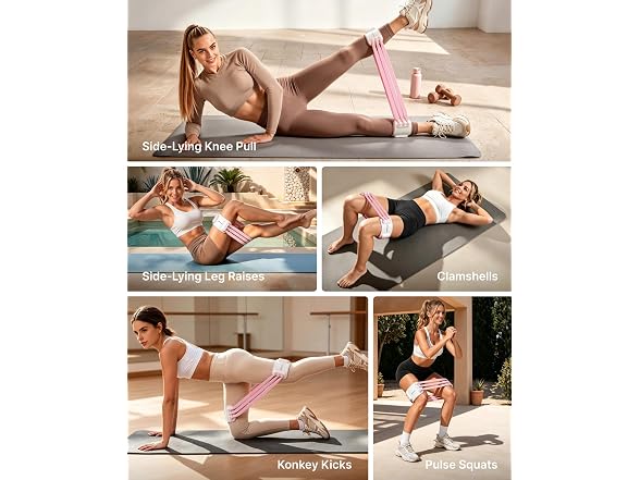 MERACH Pink Glutes Resistance Bands