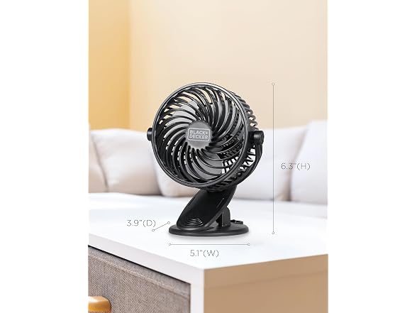 BLACK+DECKER BFDC42PK 4in Convertible Clip Fan 2pk