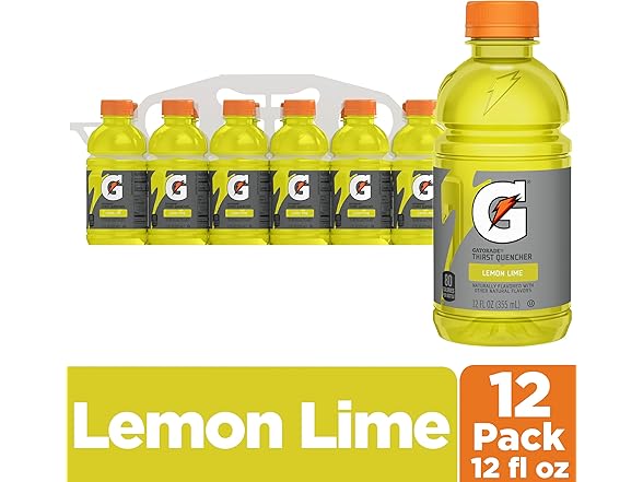 Gatorade Thirst Quencher, Lemon-Lime, 12PK