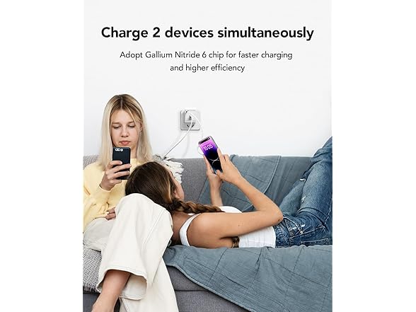 GLILAVOX 35W GaN Wall Charger w/Retractable Charging Cable