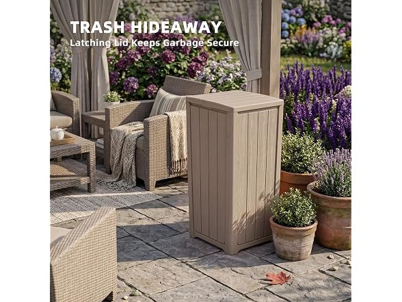 EFU 55 Gallon Outdoor Trash Can with Lid